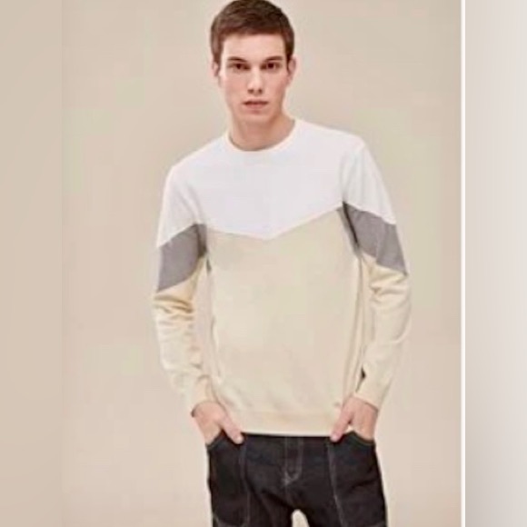 Shein Mens Chevron Colorblock Sweater Size Medium - Picture 2 of 7